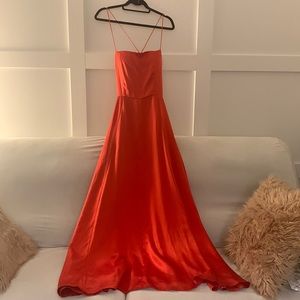 Beautiful red prom dress with stunning back